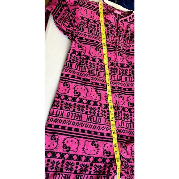 Hello Kitty Onesie Pajamas PJS Sleepwear Women Large Pink Comfy Cozy Loungewear - Picture 6 of 16